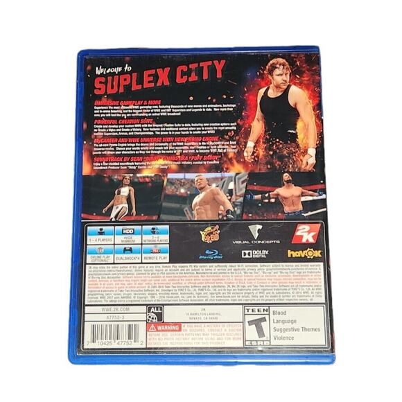 PS4 WWE 2k17 (Sony, 2016) Pre-owned Game Only - Picture 4 of 4